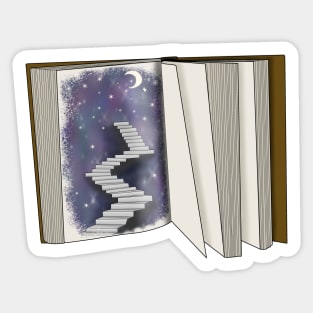 Book to a fantasy world Sticker